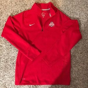 OHIO STATE NIKE DRI-FIT 1/4 ZIP